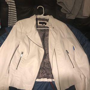 White Faux Leather Jacket